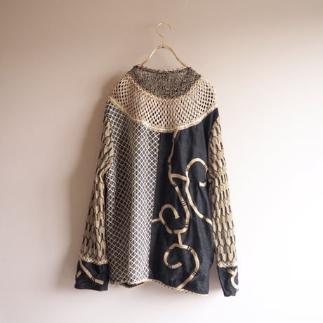 vintage "Sandy Starkman" jute art jacket