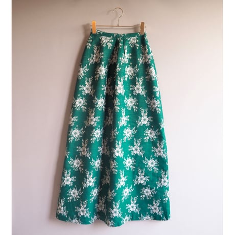 70s floral jacquard maxi skirt