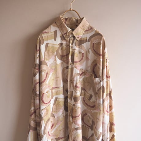 vintage abstract print blouse