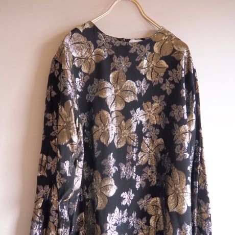 80s〜 "JH Collectibles" metallic floral blouse