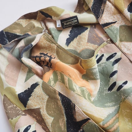 "Nostalghia" silk abstract print blouse