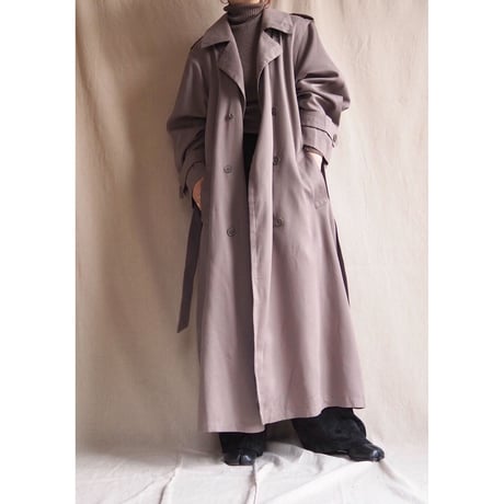 "London fog" oversized maxi trench coat