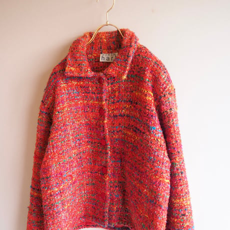"Karen Hart" multi color tweed jacket