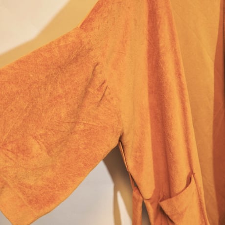 60s orange pile robe