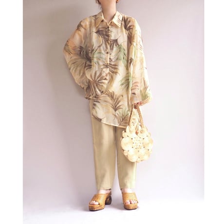 "ALFRED DUNNER" sheer botanical blouse