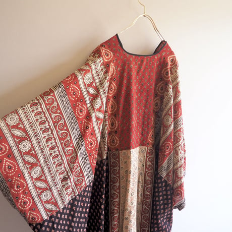 vintage oversized ethnic kaftan maxi dress