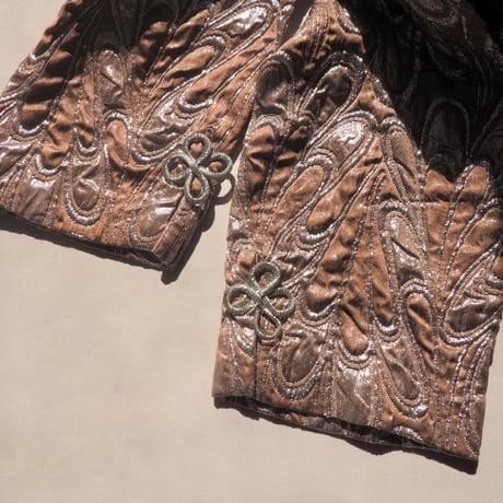 vintage metallic abstract brocade jacket
