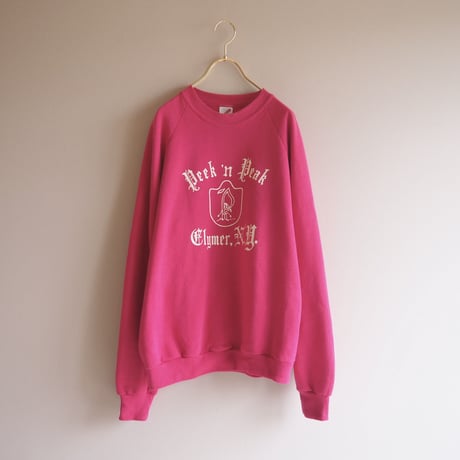 80s "JERZEES" vivid pink print sweat