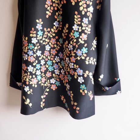70s floral short jacket
