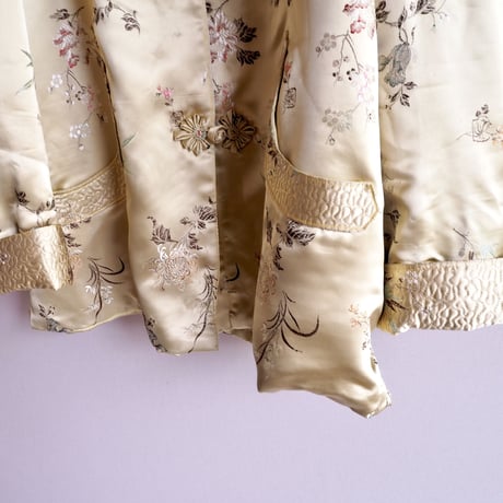 60s chinese embroidered satin jacket