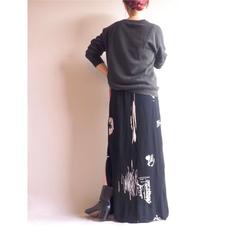 "CAROLE LITTLE" abstract print maxi skirt
