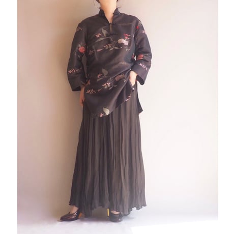 vintage Chinese floral embroidered blouse