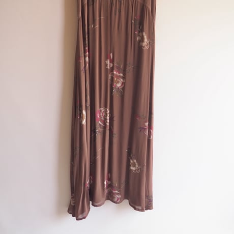 90s floral sleeveless maxi dress
