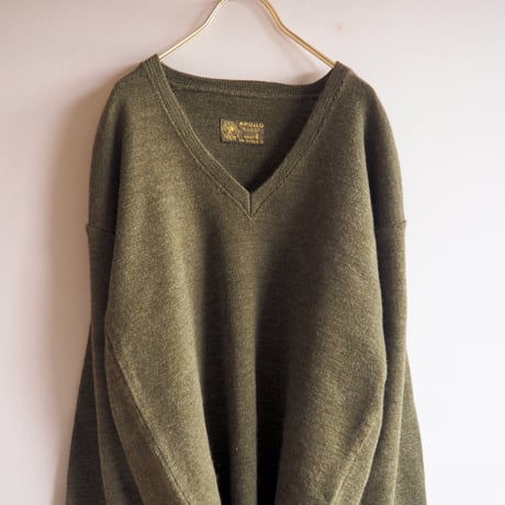 60〜70s Netherlands Army V-neck sweater