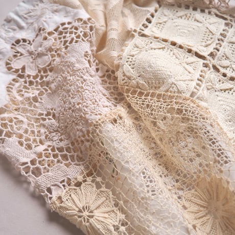original remake lace patchwork maxi skirt 【E】
