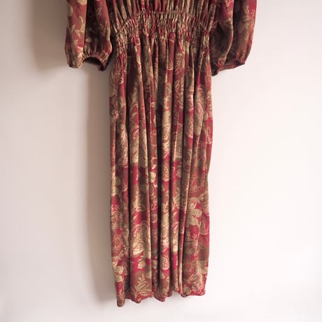 80s "Diane Freis" botanical design maxi dress