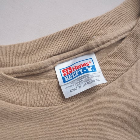 00's "Hanes" oversized print t-shirts  (BE)