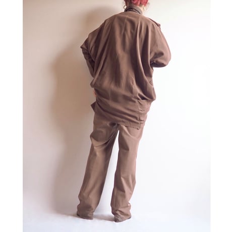 vintage asymmetry design shirt jacket