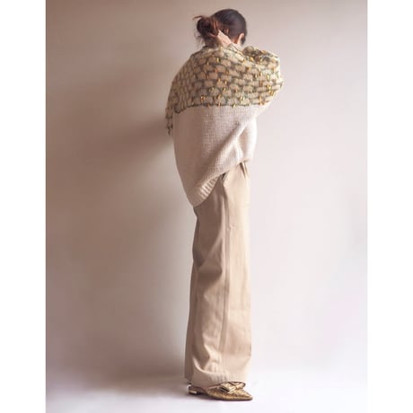 vintage nep yarn metallic design sweater
