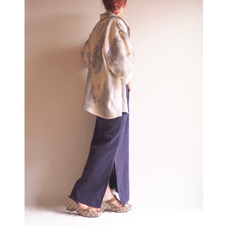 vintage marble pattern blouse