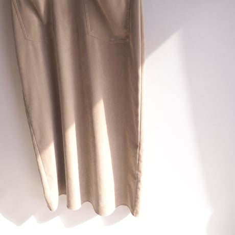 faux suède like sleeveless maxi dress