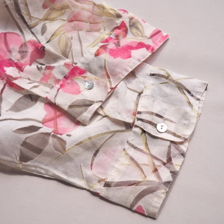 "elementz" oversized sheer floral blouse