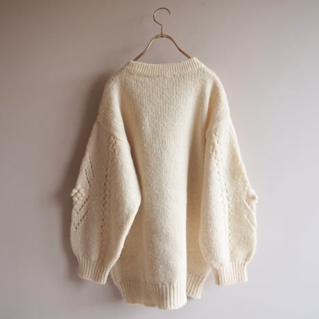 vintage floral popcorn sweater