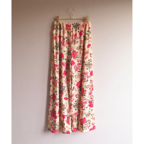 70s floral blouse & flare pants set