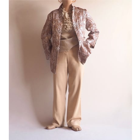 vintage metallic abstract brocade jacket