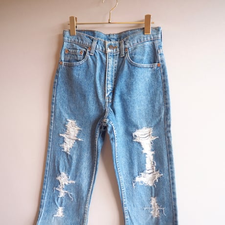 90s made in USA Levi's 517 damage denim
