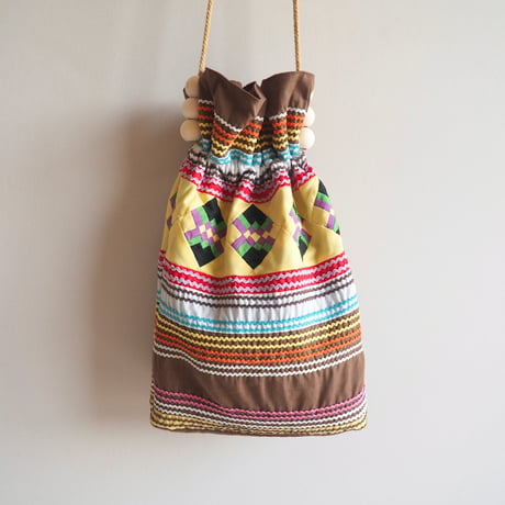 vintage remake seminole drawstring bag