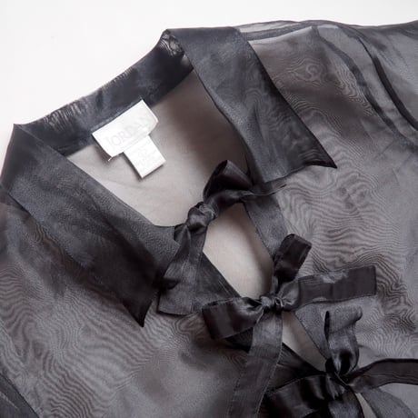 "JORDAN" oversized ribbon sheer blouse