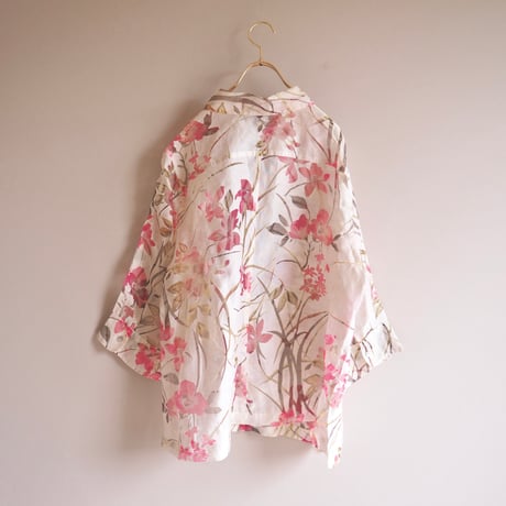 "elementz" oversized sheer floral blouse