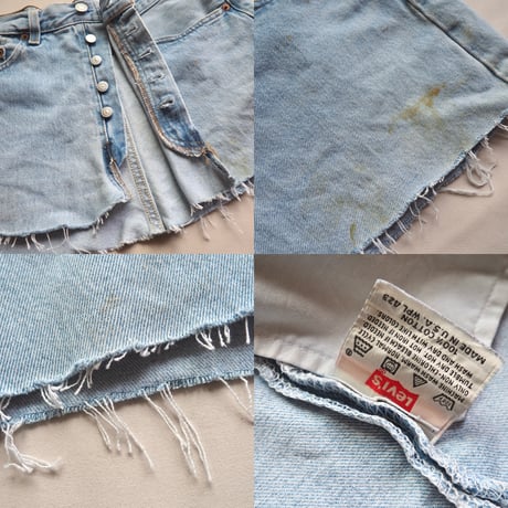 90s made in USA Levi's 501 remake wrap skirt