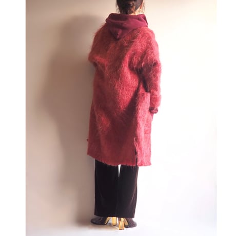 60〜70s "Andrew Stewart" wool × mohair coat (red)