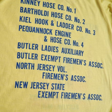 80s "Hanes" fire dept print t-shirts (YE)