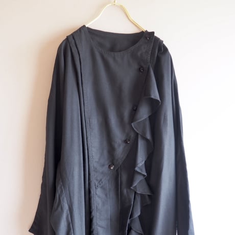 vintage ruffle design midi dress