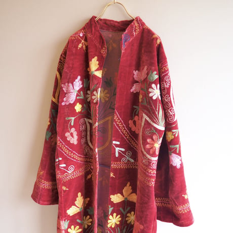 vintage suzani embroidered robe