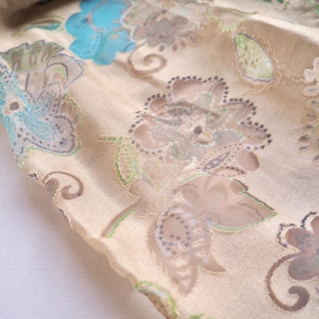 "West End" abstract floral sheer blouse