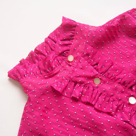 "Josephine" semi sheer ruffle blouse
