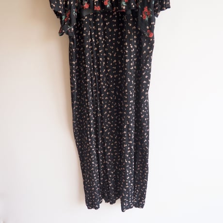 vintage floral s/s maxi dress