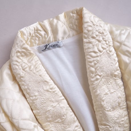 80〜90s embroidered quilt robe