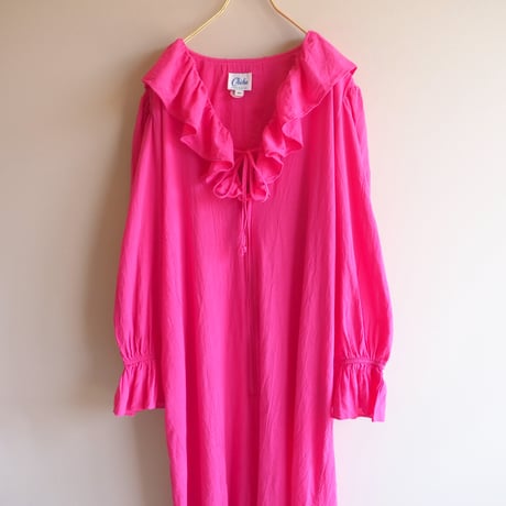 70s〜 "Chiha" ruffle maxi dress