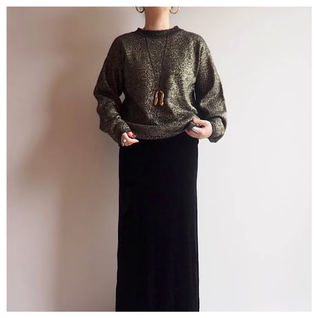 vintage cropped metallic sweater