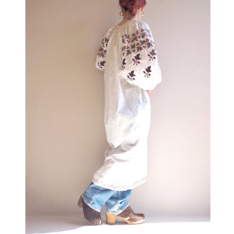 vintage ukrainian embroidered midi dress