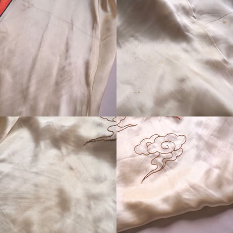 40s dragon embroidered silk robe