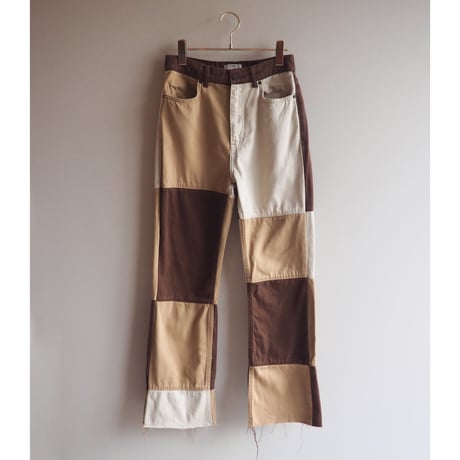vintage patchwork cutoff pants