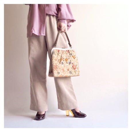 "Alfred dunner" beige corduroy easy pants