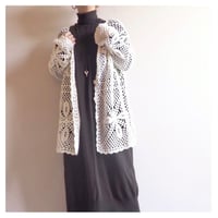 90s acrylic crochet cardigan