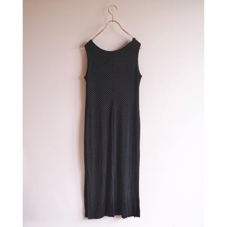 90s "Ronni Nicole" elastic dot sleeveless midi dress